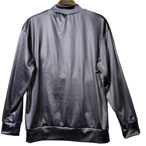 San Diego Padres Mock Crew Satin Sheen Spandex Shirt Women Size S - Picture 2 of 7